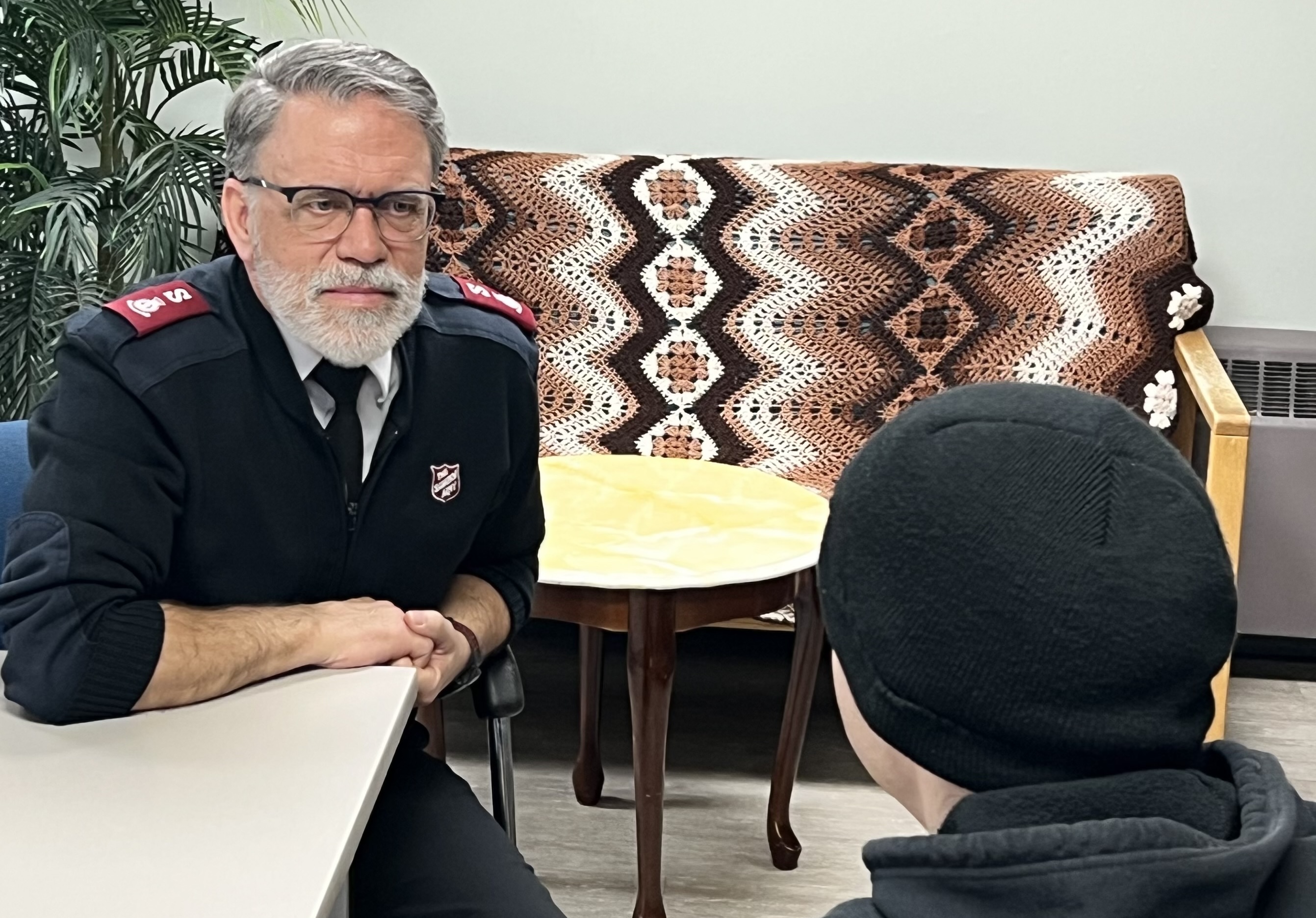 Salvation Army officer counsels client